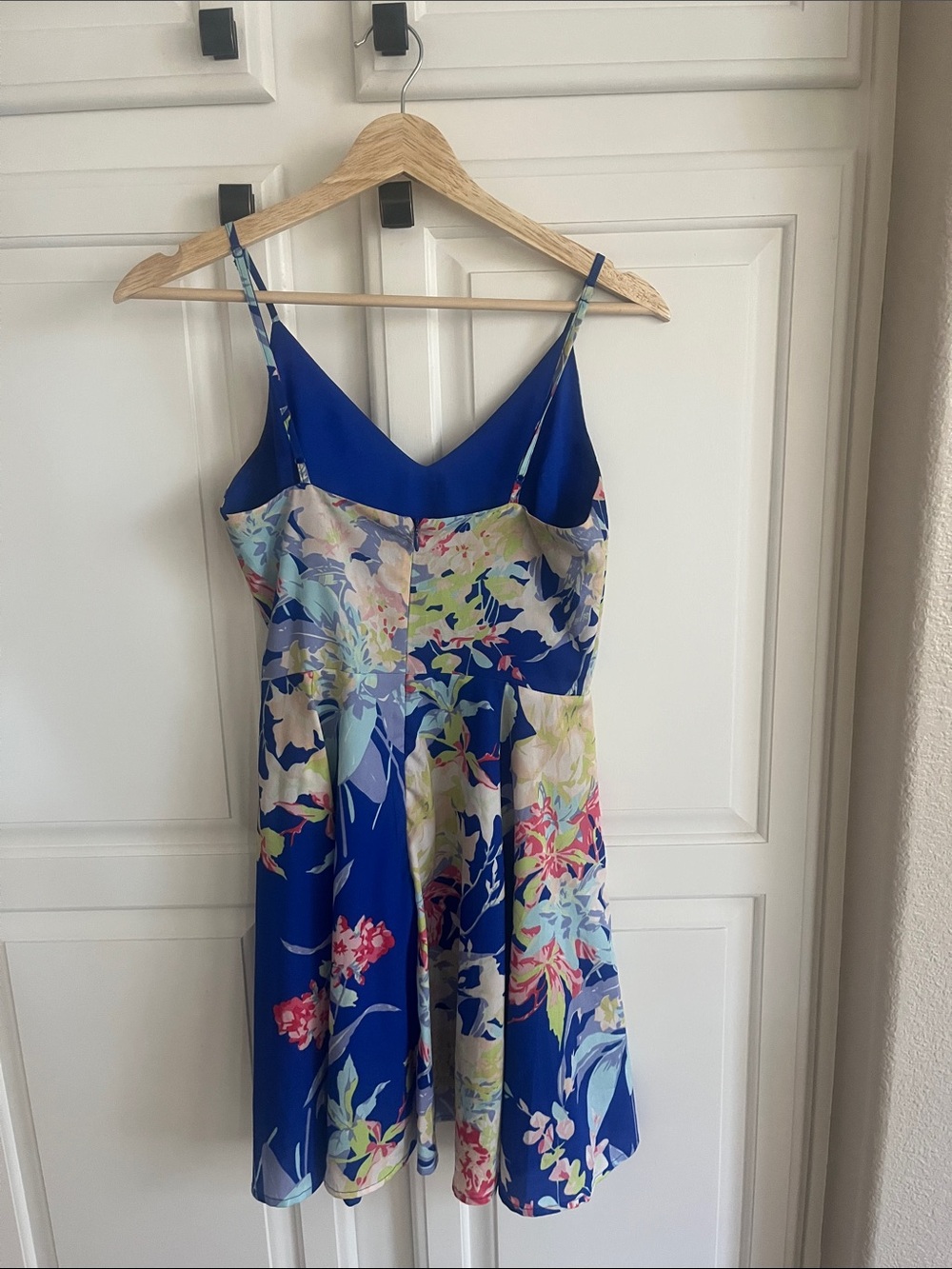 Yumi Kim Royal Blue Floral Slip Dress - Picture 2 of 3